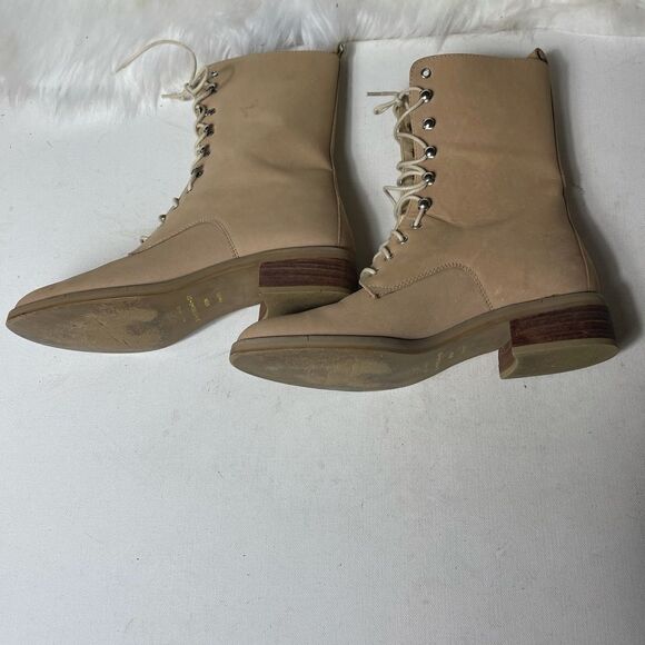 Flings leather suede camel Prairie lace up boots size 7 - Picture 6 of 10